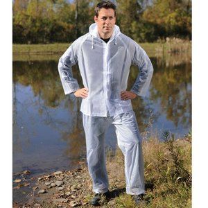 PVC 2-Piece Rain Suit Raincoat Overall- 2XL